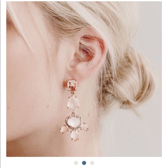 Chloe and Isabel La Vie en Rose drop earrings - Picture 2 of 3